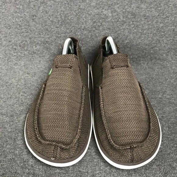 NWOT Sanuk Vagabond Tripper Sidewalk Surfer Mens 9 Brown Slip On Shoes Loafers - Picture 3 of 5